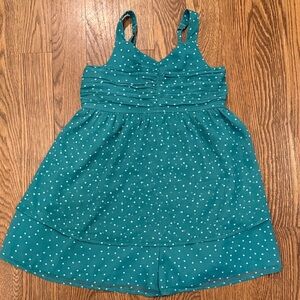 Abercrombie Green Polka Dot Romper